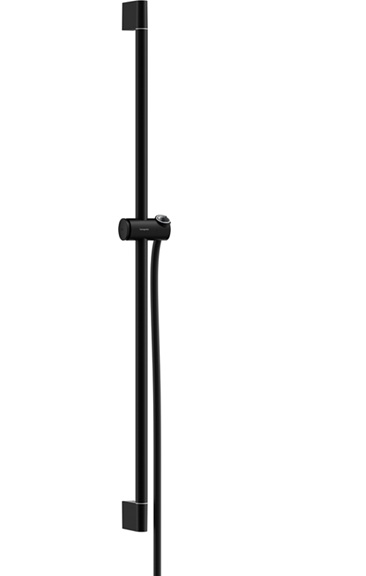 Hansgrohe Brausestange Unica/Pulsify 900mm mit Push Schieber und Brauseschlauch schwarzmatt 24401670