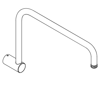 Hansgrohe Brausearm Vernis Showerpipe Reno mattschwarz 93732670