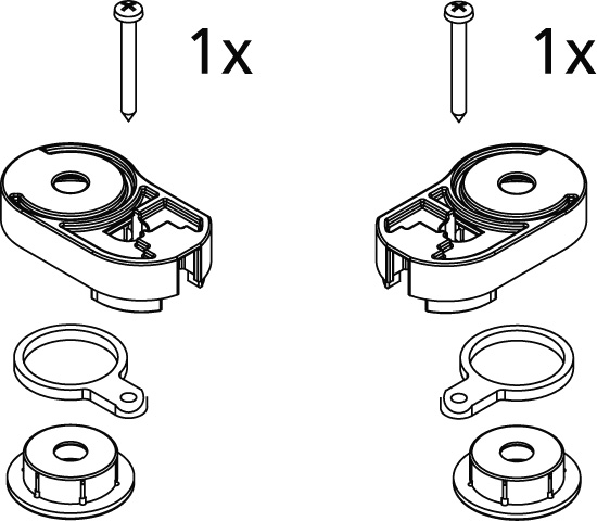 Kermi Set Lager oben für Pendeltür 2534012