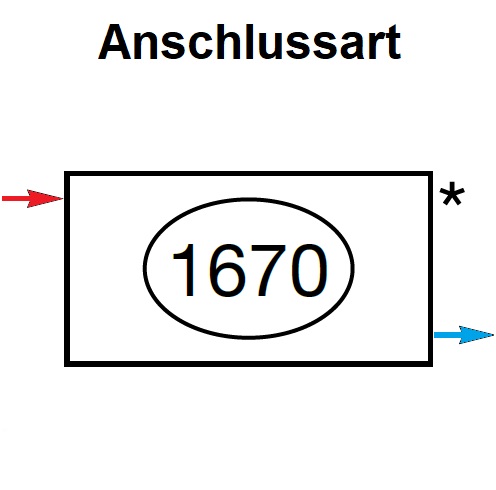 Zehnder Anschlussart 1670, wechselseitig links für Charleston, Anschluss 2-Rohr mit externem Ventil 1670