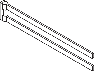 HEWI Handtuchhalter, Edelstahl, zweiarmig 900Q09.000XA