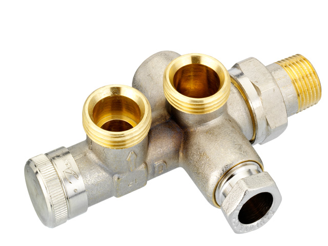 Danfoss Kupplungsgehäuse RA-KEW Heizkörper R 1/2, Anlage G 3/4 AG 013G3368