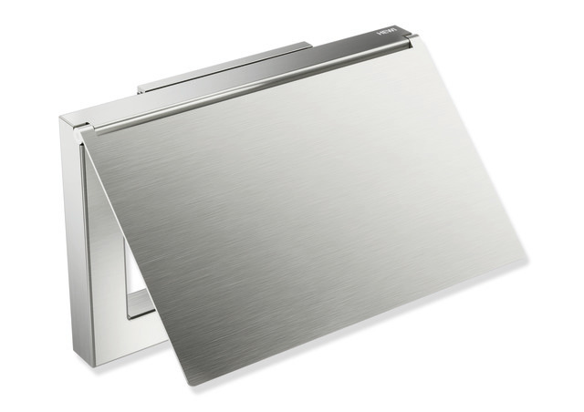 HEWI WC-Papierhalter mit Deckel, Edelstahl, 900Q21.001XA