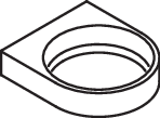 HEWI Halter, Metall, für Becher 800.04.01001, 800.04.01005 sowie Seifenspender 800.06.0104..., weiß tiefmatt 800.00.10260 DX
