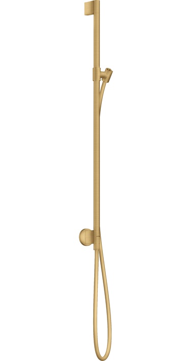 Hansgrohe AXOR One Brausestange 900mm mit Wandanschluss und Brauseschlauch 1600mm, Brushed Gold Optic 48792250