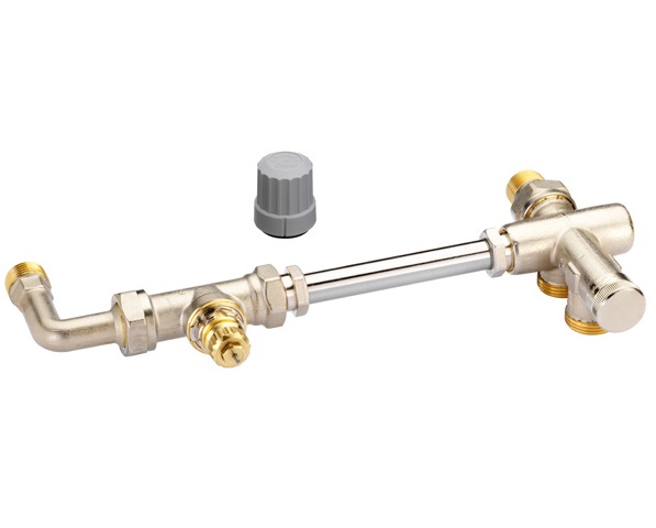 Danfoss Steigrohrventil für 1-Rohranlagen Set RA-KEW Heizkörper R 1/2, Rohrleitung G 3/4 AG 013G3343
