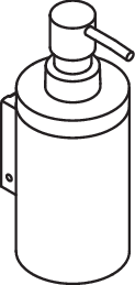 HEWI Seifenspender mit Halter System 900, Halter Edelstahl, Seifenspender Polyamid, Pumpenkopf in Edelstahloptik, H: 180mm, anthrazitgrau 900.06.001XA 92