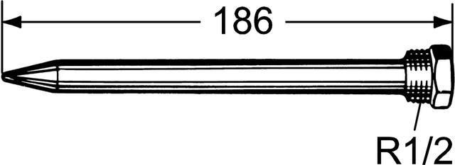 Heimeier Tauchhülse 1/2" für Thermostat-Kopf mit Anlege- bzw.Tauchfühler 6602-00.363