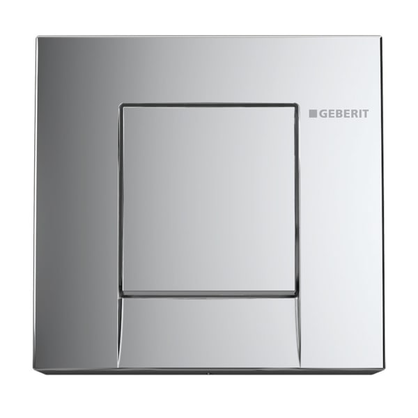 Geberit Bolero Betätigungsplatte für Urinal-Steuerung mit pneumatischer Spül-Auslösung, hochglanz-verchromt 241.912.21.1