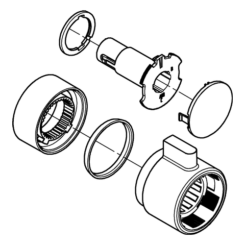 Grohe Absperrgriff für Grohtherm Fertigmontagesets chrom 49083000