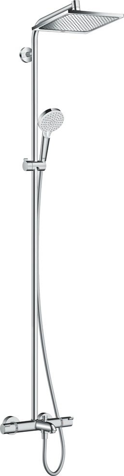 Hansgrohe Showerpipe Crometta E 240 für Wanne chrom mit Thermostat 27298000