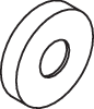 HEWI Rosettenkappe Serie 801, für Rosettenbefestigung am Bogen, StangenD: 33mm, signalweiß 10856 98