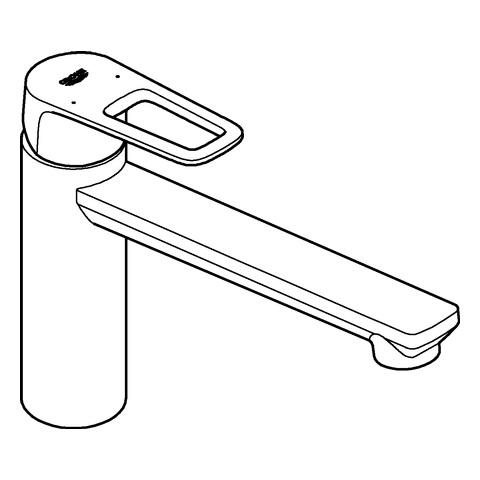 Grohe BauLoop Einhand-Spültischbatterie chrom mittelhoher Auslauf GROHE ZERO 31706000