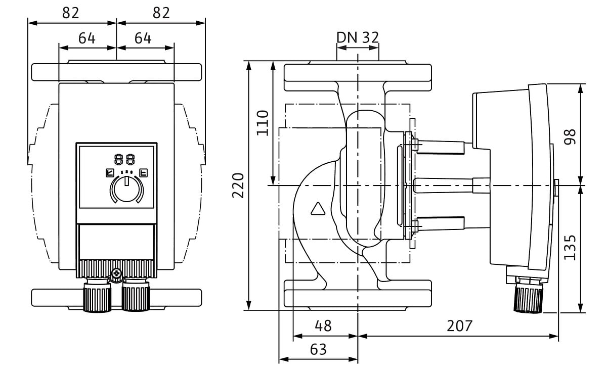 Wilo Yonos MAXO plus 32/0,5-11 PN6/10,200W Hocheffizienzpumpe Nassläufer 2210110