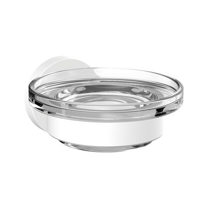 Emco Seifenhalter Round Glasteil klar weiss 433013900