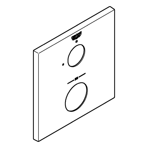 Grohe Rosette eckig für Thermostat-Fertigmontagesets supersteel 49109DC0