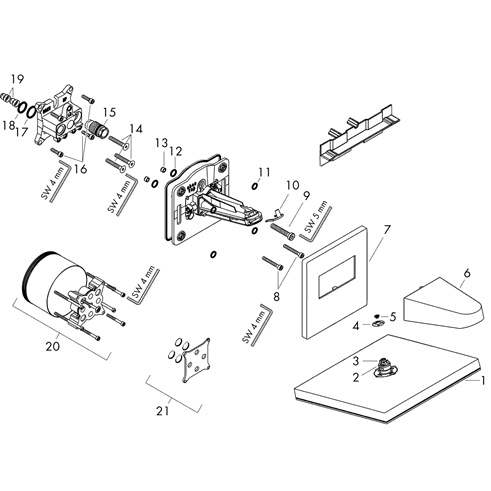 Hansgrohe Kopfbrause Pulsify E 260 2 jet EcoSmart mit Wandanschluss mattschwarz 24351670