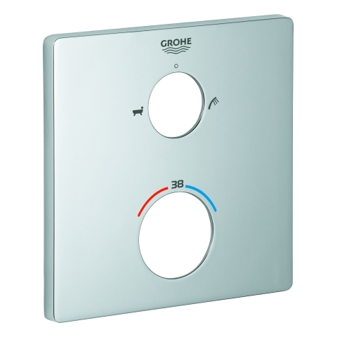 Grohe Rosette eckig, für Thermostat-Fertigmontagesets chrom 49079000