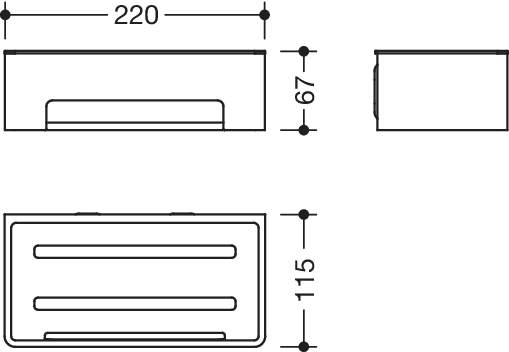 HEWI Duschkorb System 900, Halter Edelstahl, Einsatz Kunststoff, anthrazitgrau 900.03.001XA 92
