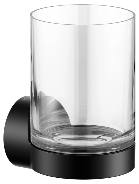 Keuco Glashalter Collection REVA mit Echtkristall-Glas schwarz-matt 12850379000