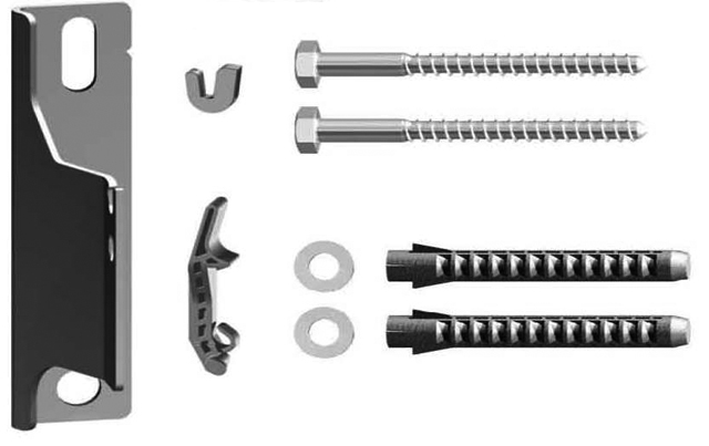 Kermi Wandkonsolen-Set kurz Wandabstand 60mm, als 3. Konsole ab Baulänge 1800mm ZB02650004