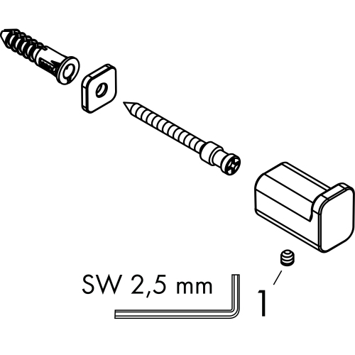 Hansgrohe Einzelhaken AddStoris mattweiss 41742700