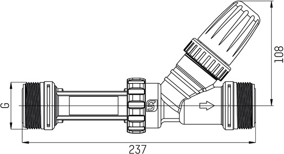 Taconova Abgleichventil TacoSetter Hyline DN32 2" 30-80 l/min direkte Volumenstromanzeige 223.8524.000