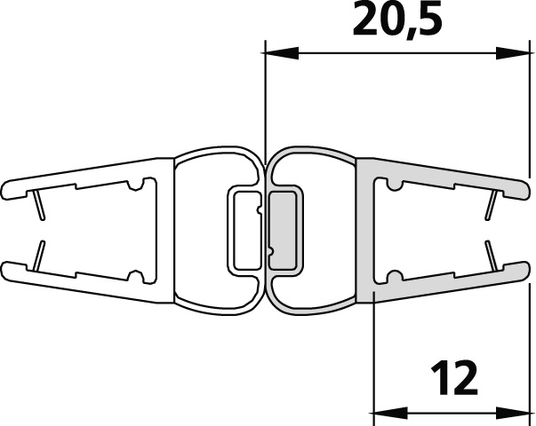 Kermi Magnetleiste 3270 22 für Pendeltür 2534098
