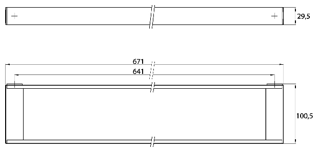 Emco Reling Liaison 671mm chrom 186600167
