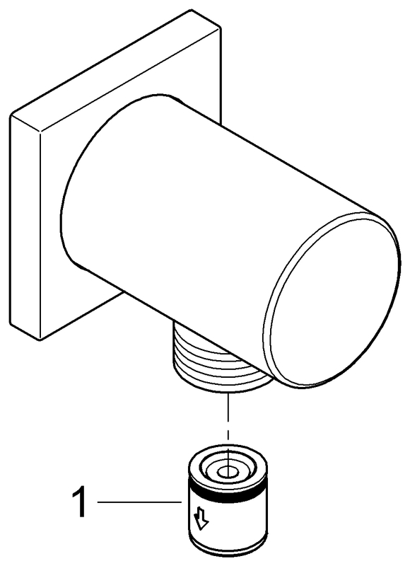 Grohe Rainshower Wandanschlussbogen chrom, mit Außengewinde 27076000