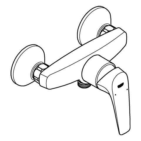 Grohe BauFlow Einhand-Brausebatterie chrom Wandmontage 23755000