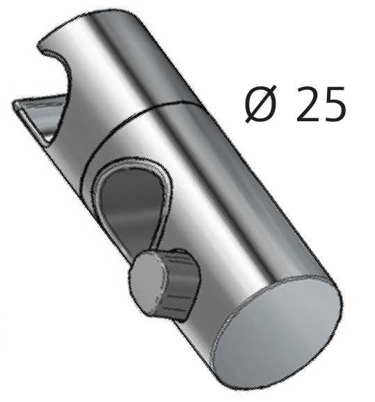 HSK Gleiter mit Handbrausehalter gunmetal E98508-9-280