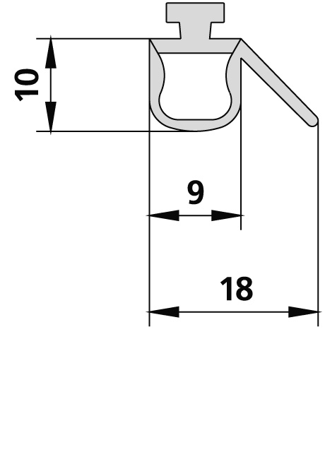 Kermi Dichtleiste Länge: 664mm 2534093