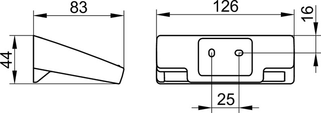 Keuco Toilettenpapierhalter Aveno, offene Form, schwarz matt 14662370000