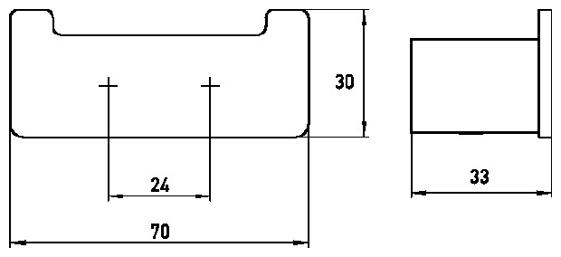 Emco Doppelhaken Loft 70x30x33mm schwarz 057513302