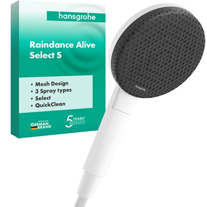Hansgrohe Handbrause Raindance Alive Select S 125 3 jet weiß matt 24500700
