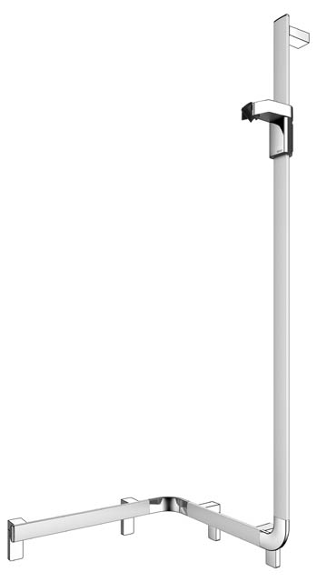 Keuco Duschhandlauf AXESS mit Brausestange rechts 550/550/1301mm silber-eloxiert 35008176601