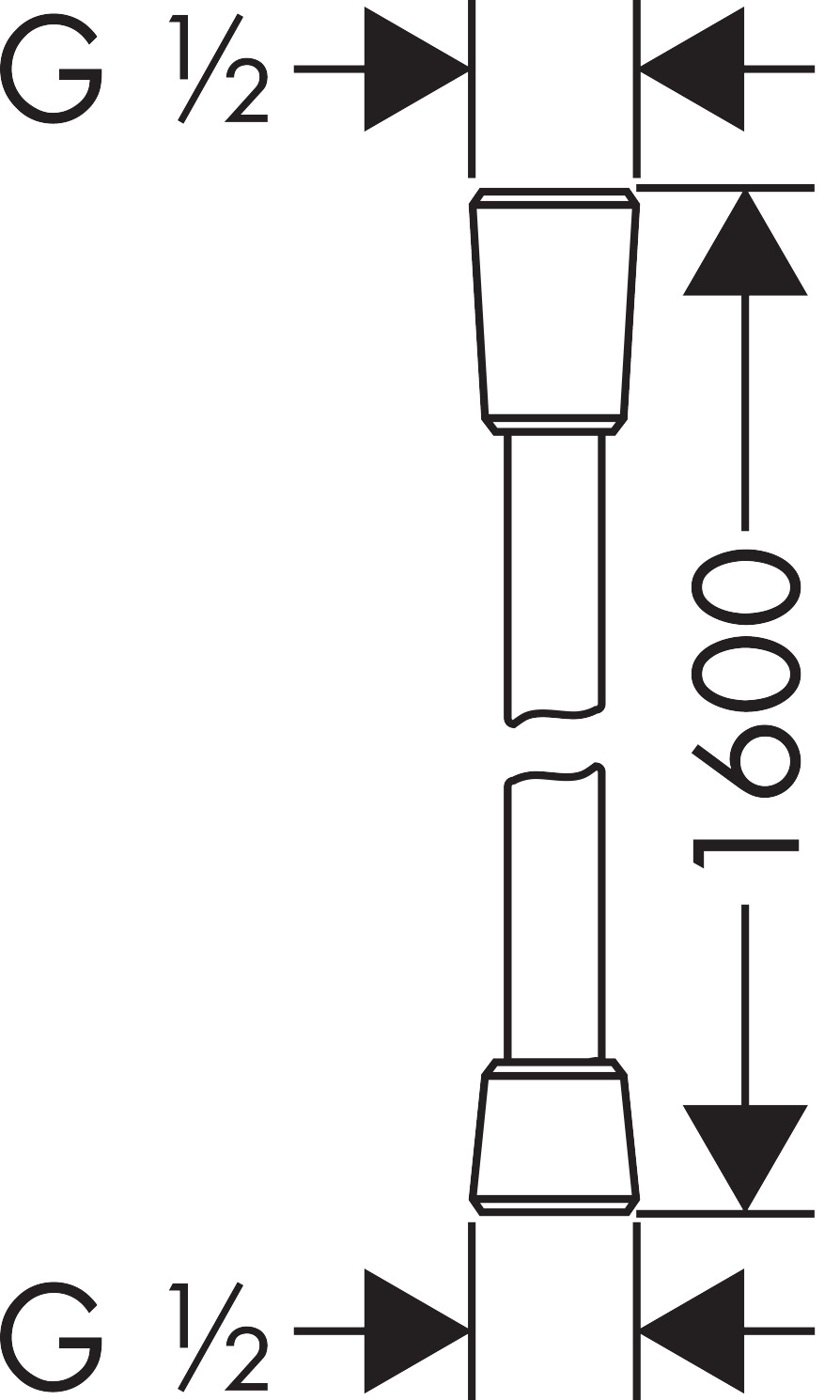 Hansgrohe Brauseschlauch Axor 1600mm brushed nickel 28626820
