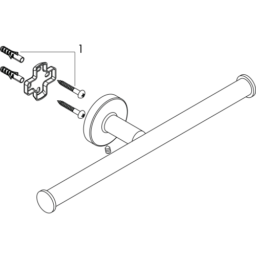 Hansgrohe Ersatzpapierrollenhalter Logis Universal chrom 41717000