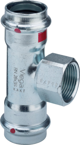 Viega Prestabo T-Stück mit SC-Contur 1117.2 in 54mm x Rp1 x 54mm 704704
