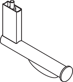 HEWI Aufrüstsatz WC-Papierhalter zur Nachrüstung an Stangensystem System 900 mit D: 32mm, Edelstahl, verchromt 68426