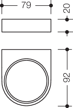 HEWI Halter System 800 K, Polyamid, für Becher 800.04.010 und Seifenspender 800.06.010, reinweiß 800.00.10090 99