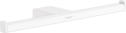 Hansgrohe Doppel-Papierrollenhalter AddStoris mattweiss ohne Deckel 41748700
