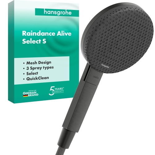 Hansgrohe Handbrause Raindance Alive Select S 125 3jet brushed black chrom 24500340