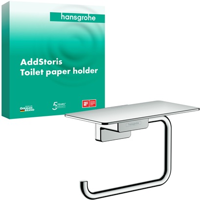 Hansgrohe Papierrollenhalter mit Ablage AddStoris chrom 41772000