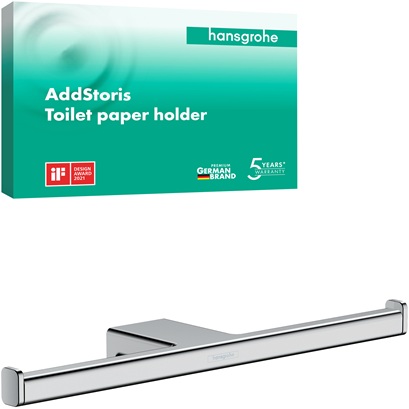 Hansgrohe Doppel-Papierrollenhalter AddStoris chrom ohne Deckel 41748000