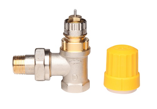 Danfoss Ventilgehäuse RA-UN 10 R 3/8, Eck, matt vernickelt 013G3001