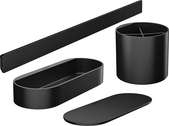 Hansgrohe Badezimmer-Set WallStoris mattschwarz 27968670