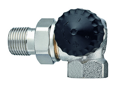 Heimeier Thermostat-Ventilunterteil Winkeleck rechts, DN10 mit geringem Widerstand 2340-01.000