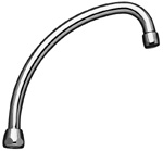 Neoperl Universal J-Auslauf mit Strahlregler, verchromt, 3/4" 250mm 16825194